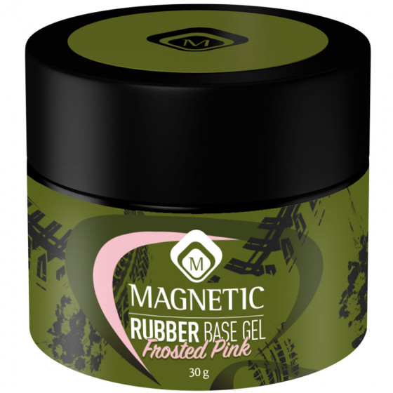 Magnetic Rubberbase Gel Frosted Pink 30 gram