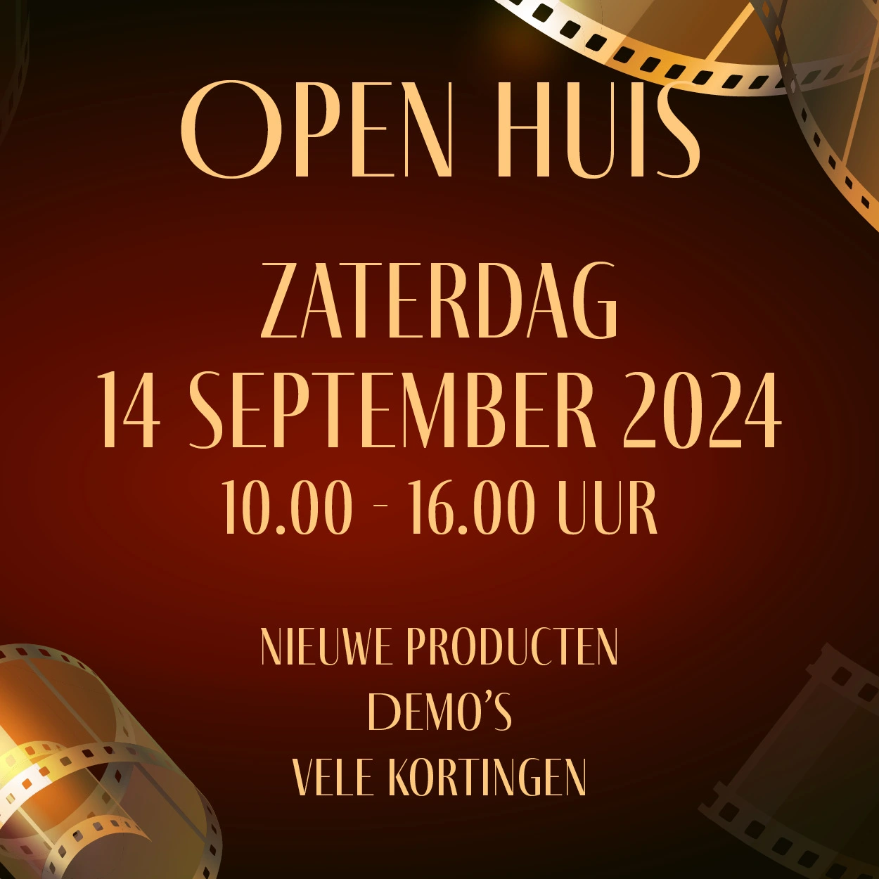 Open huis en (Online) kortingsweekend